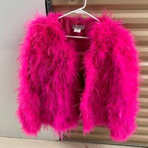Jovani Pink Feather Jacket